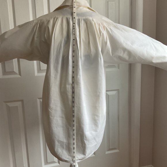 Jantzen - Women’s White Botton Down Oversized Boyfriend Blouse, SZ 14 - Picture 11 of 11